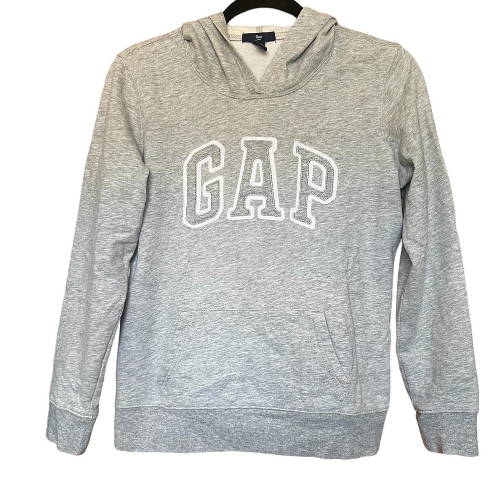 Gap lightweight light grey logo hoodie